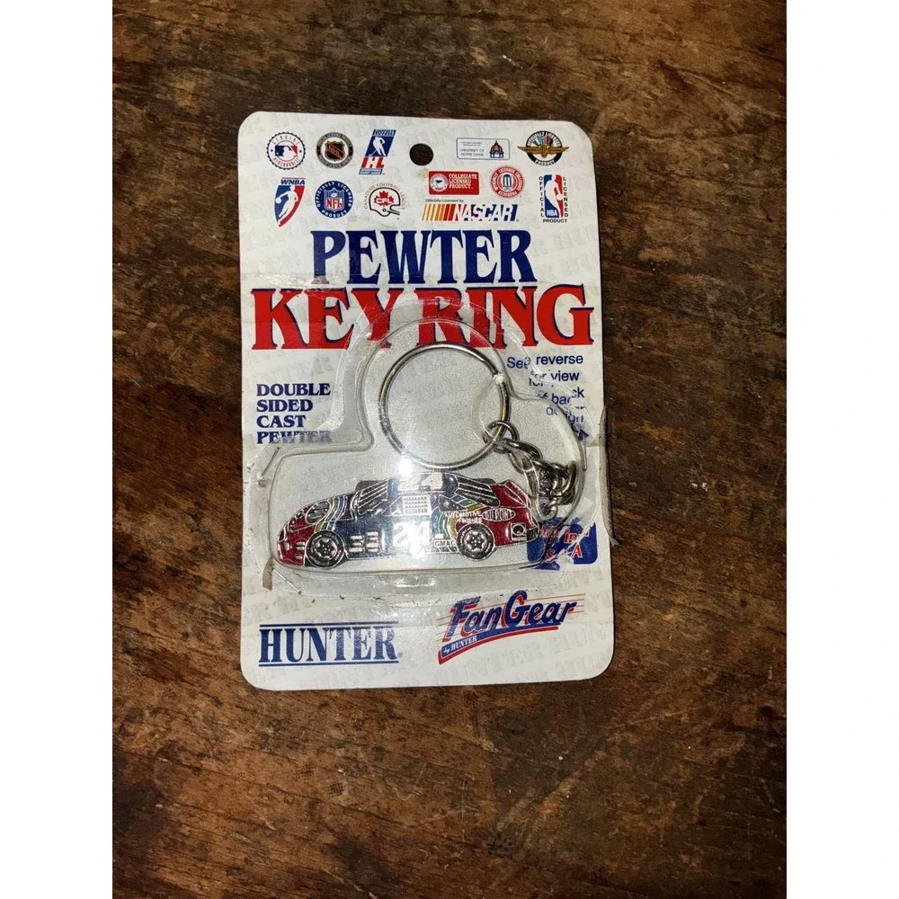 NASCAR Jeff Gordon #24 Pewter‎ Enamel Race Car Keychain FanGear